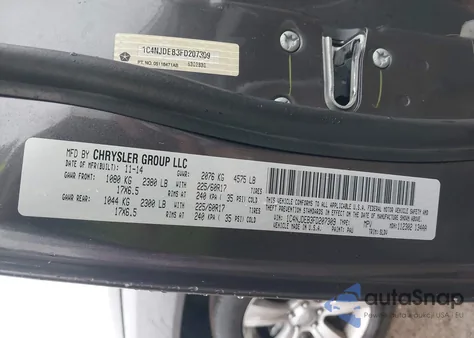 2015 Jeep Compass High Altitude Edition from USA, damaged, VIN 1C4NJDEB3FD207309